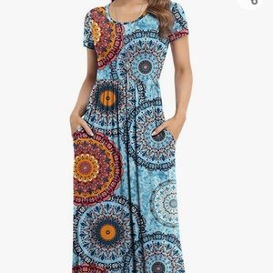 Print summer maxi dress